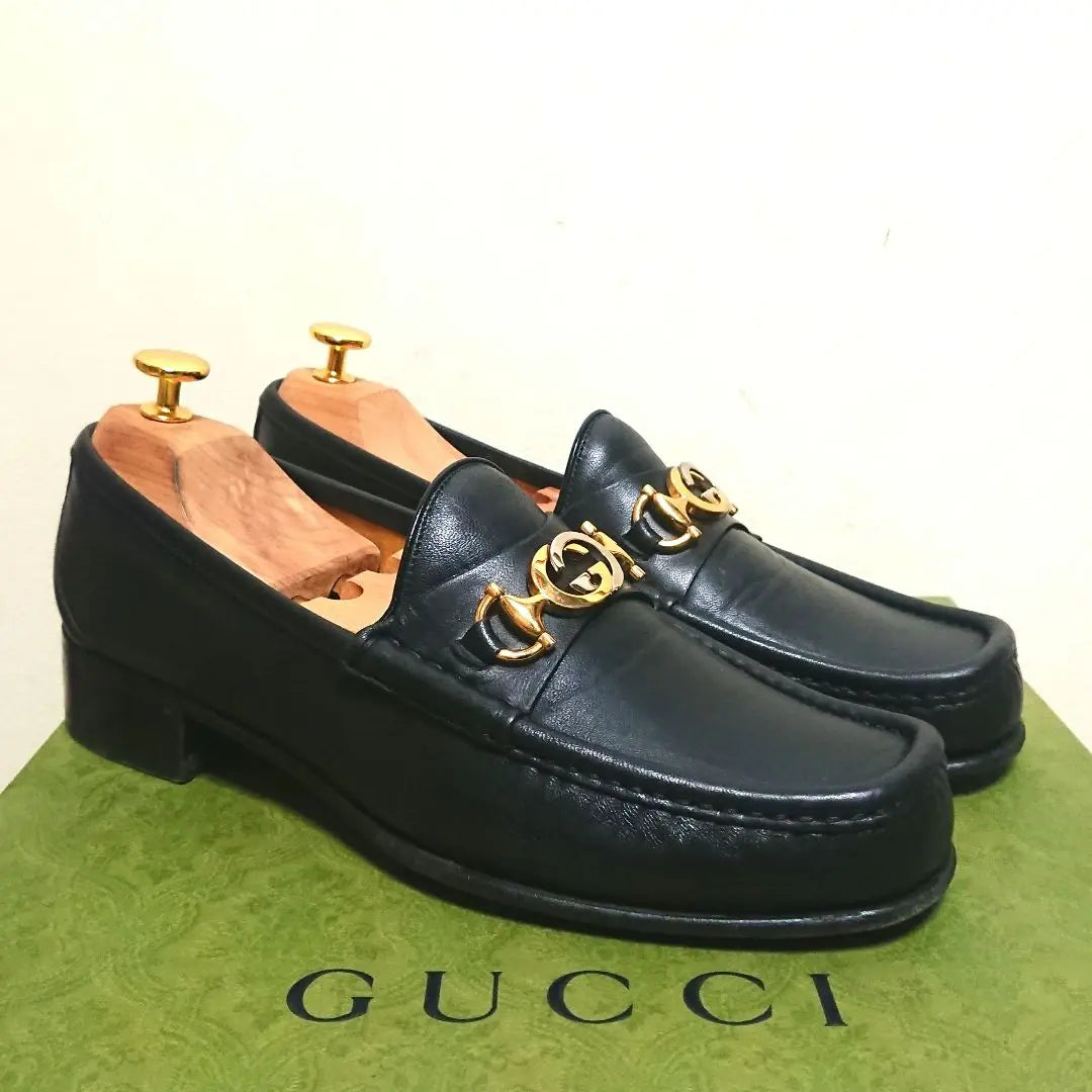 Good condition GUCCI Zumi Horsebit Loafers Black 8