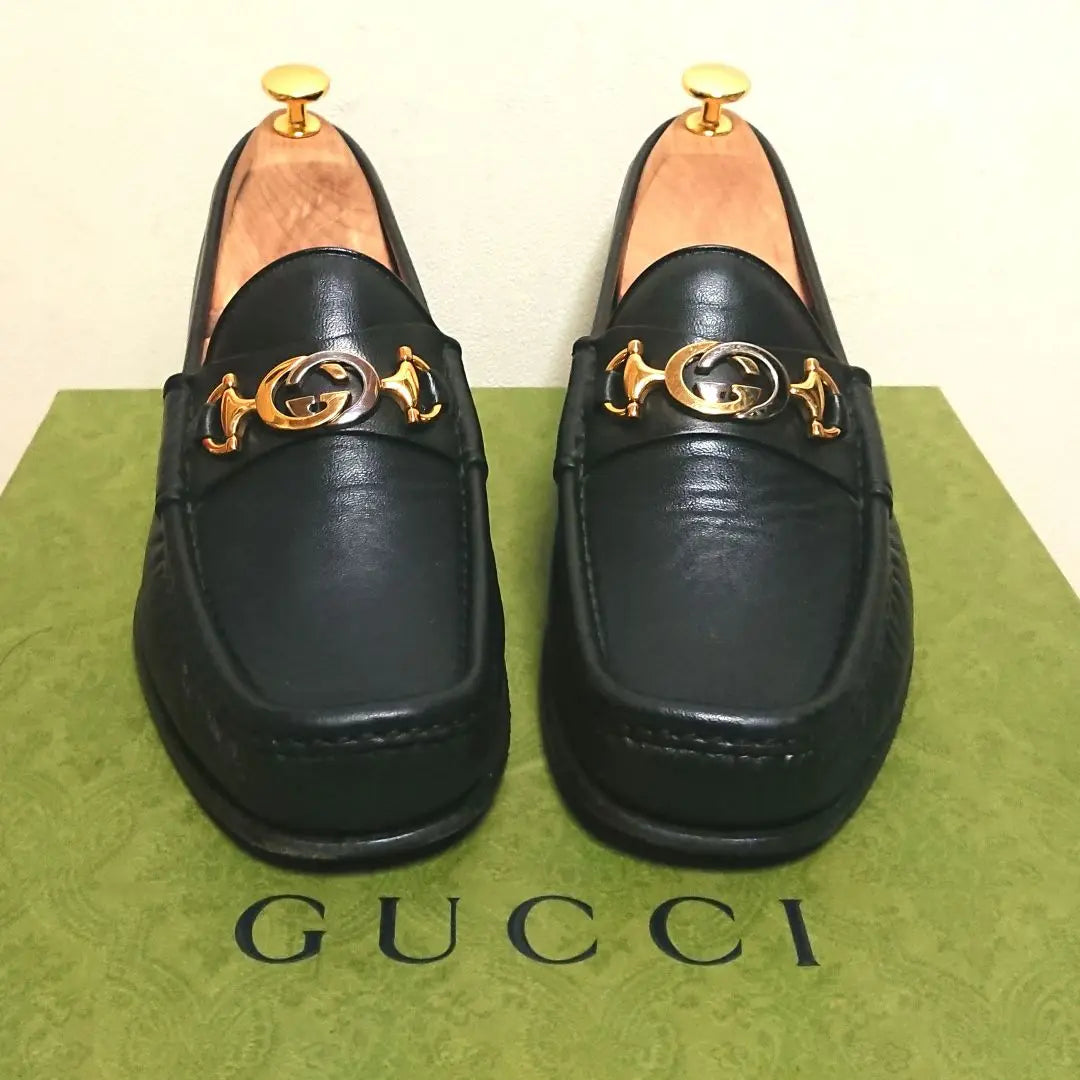 Good condition GUCCI Zumi Horsebit Loafers Black 8