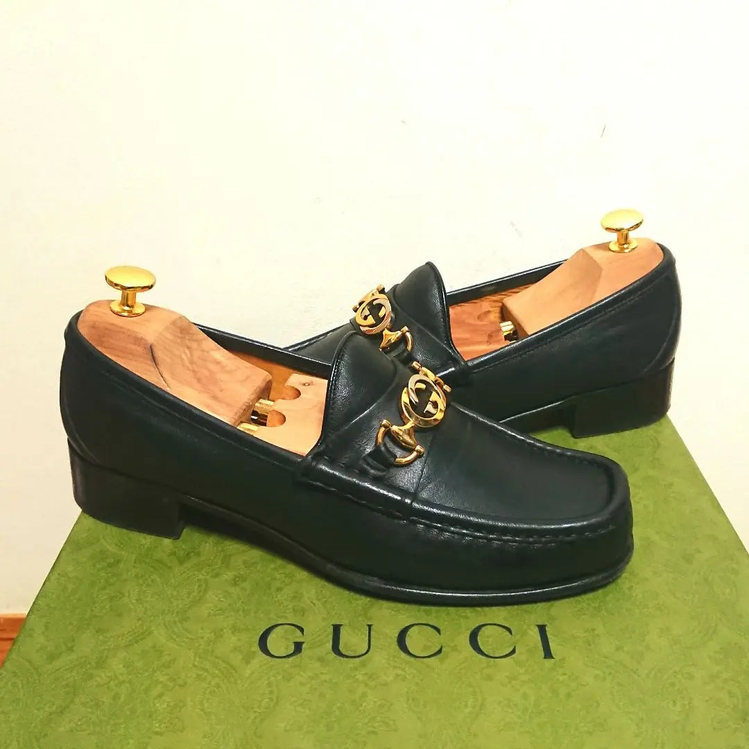 Good condition GUCCI Zumi Horsebit Loafers Black 8