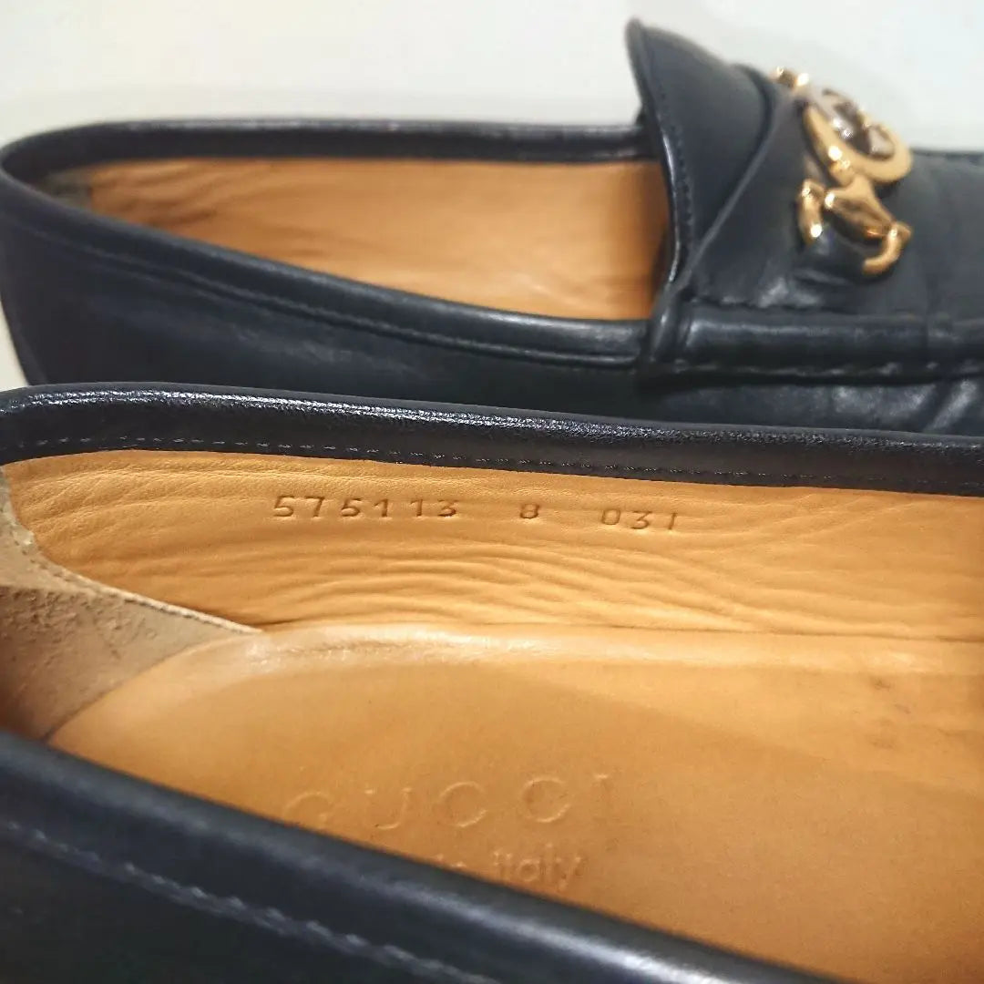 Good condition GUCCI Zumi Horsebit Loafers Black 8