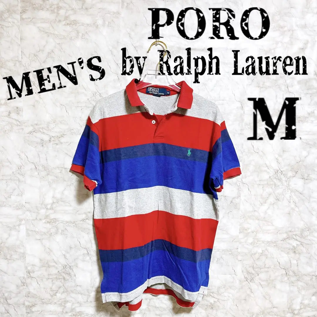 [PORO by Ralph Lauren] Short Sleeve Polo Shirt Striped (M)