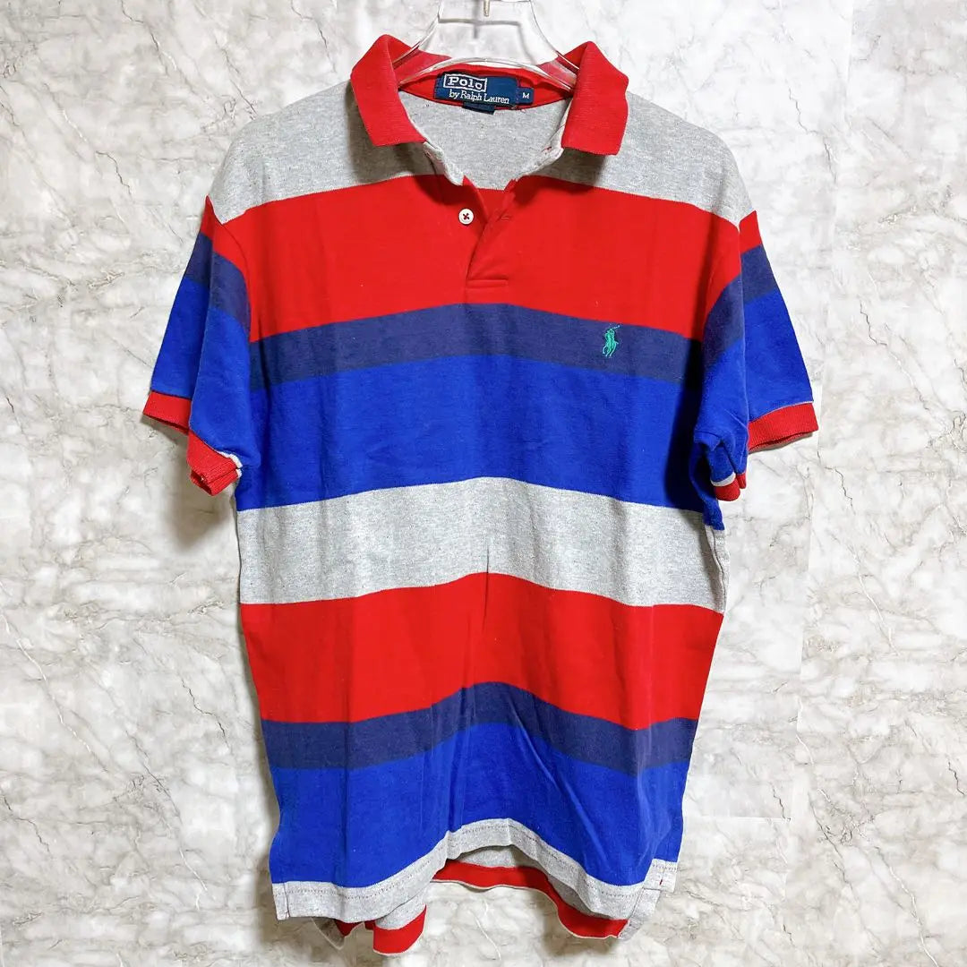 [PORO by Ralph Lauren] Short Sleeve Polo Shirt Striped (M)