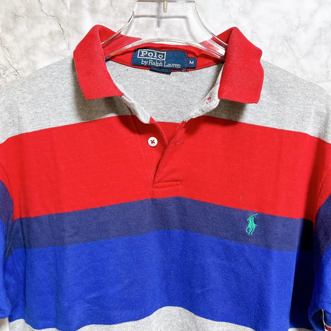 [PORO by Ralph Lauren] Short Sleeve Polo Shirt Striped (M)