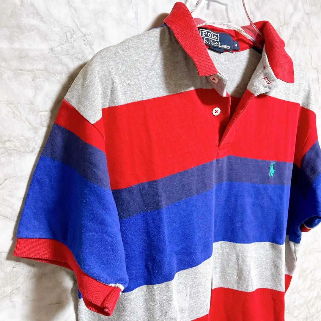 [PORO by Ralph Lauren] Short Sleeve Polo Shirt Striped (M)