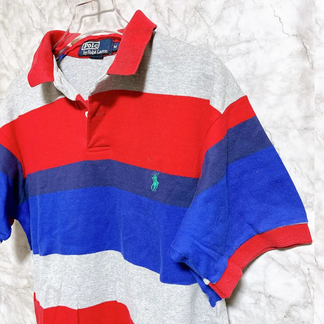 [PORO by Ralph Lauren] Short Sleeve Polo Shirt Striped (M)