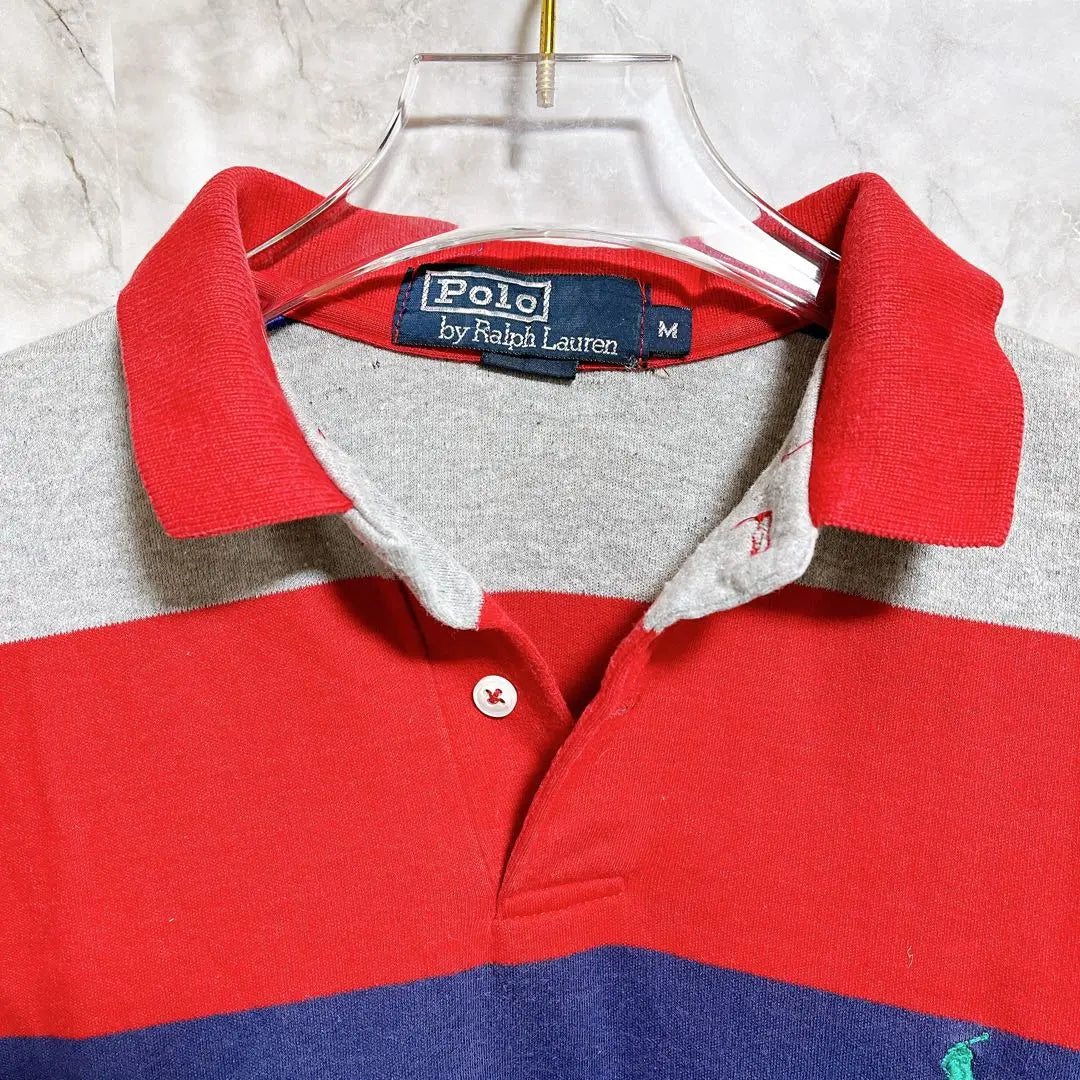 [PORO by Ralph Lauren] Short Sleeve Polo Shirt Striped (M)