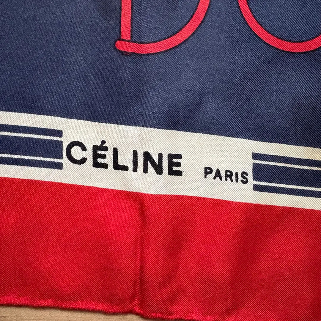 CELINE Carriage pattern Silk Scarf