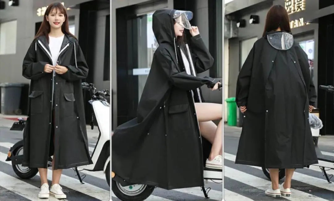 Raincoat Bike Poncho Rain Poncho Unisex Hooded Women