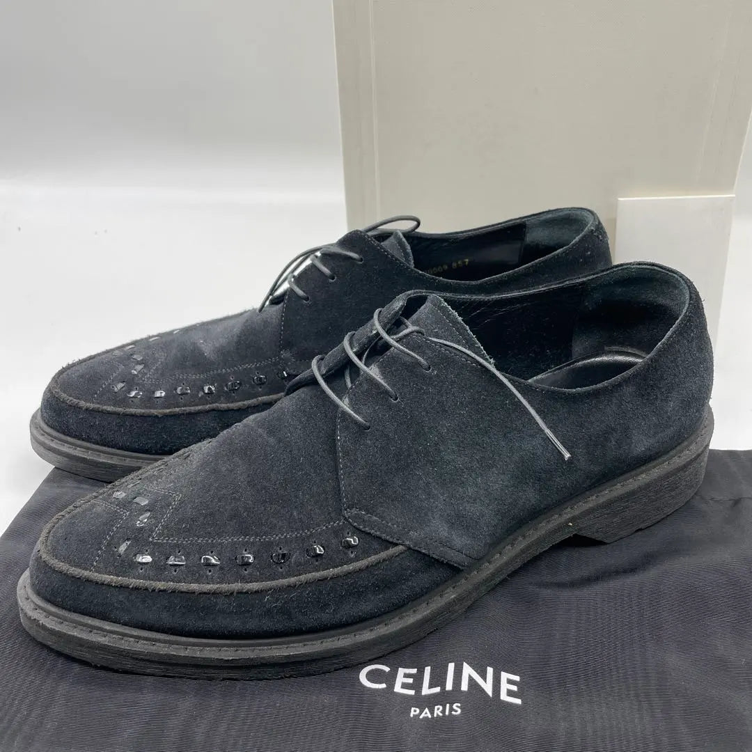 Zapatos de ante Celine 19AW 43 Creeper negros para hombre