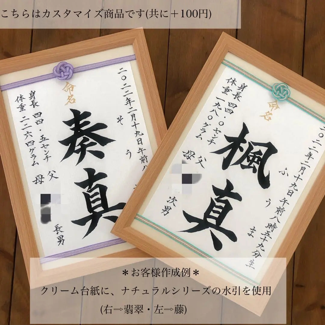 Order naming book - Mizuhiki frame "Celebration plum" A4 size