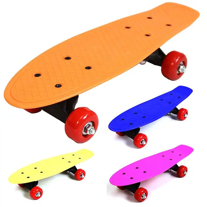 ★Mini size★ Skateboard for beginners, non-slip, lightweight, orange, other colors available