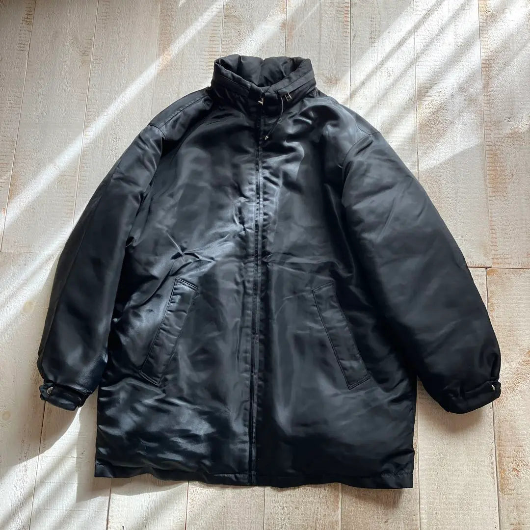 archive DOMON down coat L black glossy