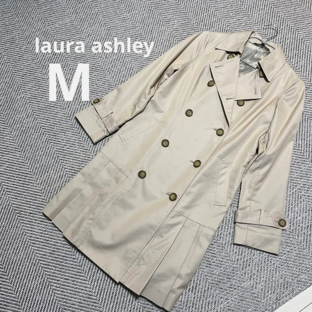 Same day shipping [Extremely beautiful] laura ashley spring pleated trench coat