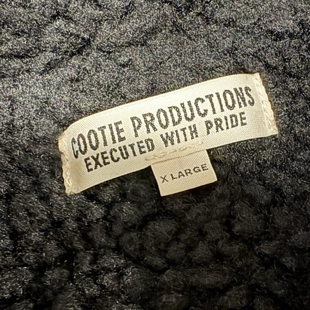 COOTIE PRODUCTIONS Boa Fleece Down Vintage Negro Negro