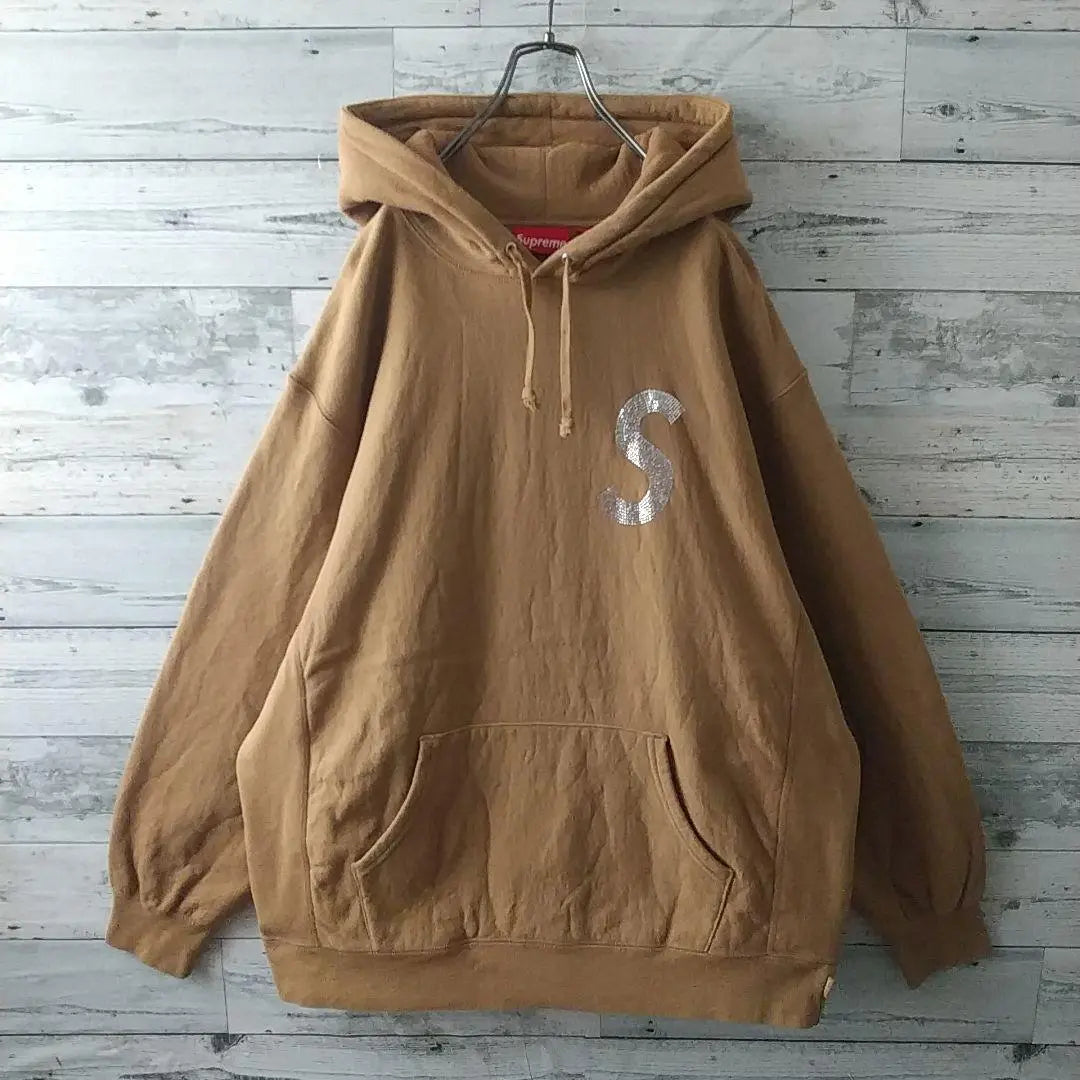 Diseño popular ☆ Parka Supreme Swarovski S Logo XL Equivalente Marrón