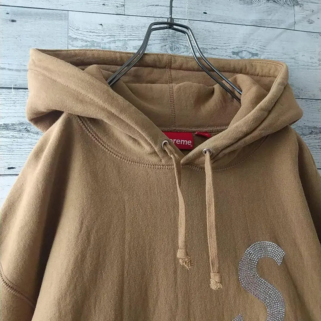 Diseño popular ☆ Parka Supreme Swarovski S Logo XL Equivalente Marrón