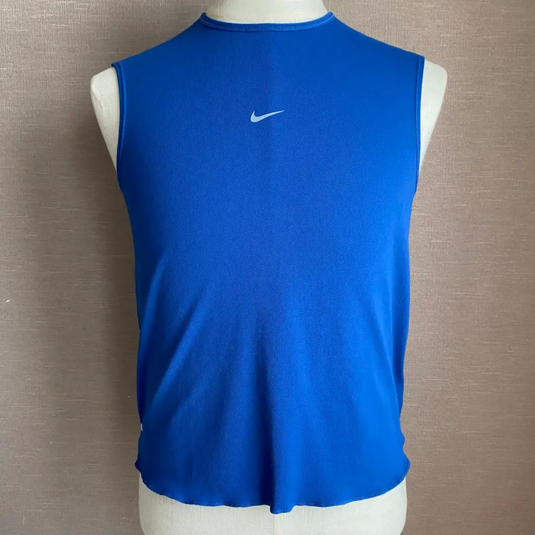 [NIKE] Camiseta sin mangas para hombre Talla M: Camisa azul, usada