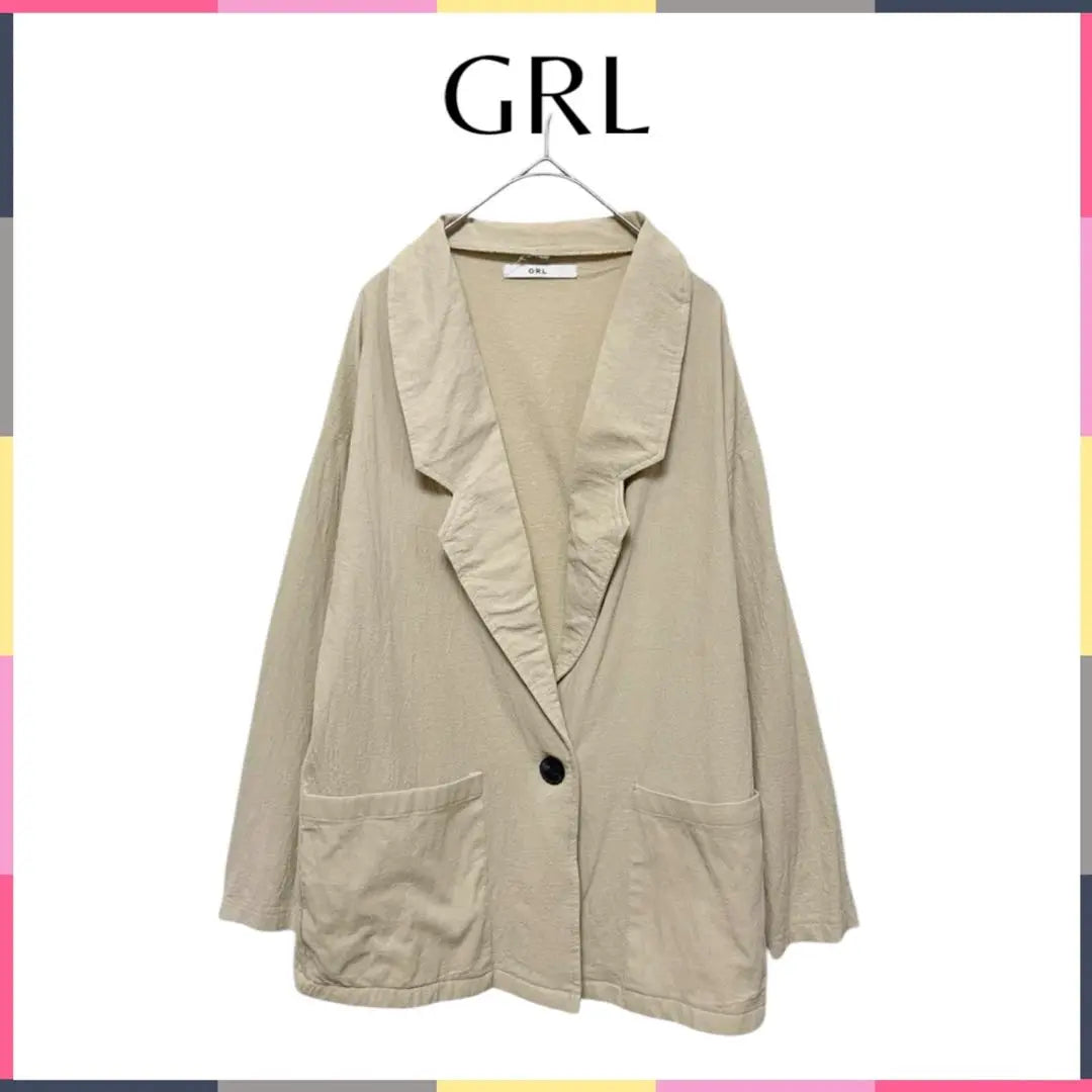 [Grail] size M jacket thin simple beige a840