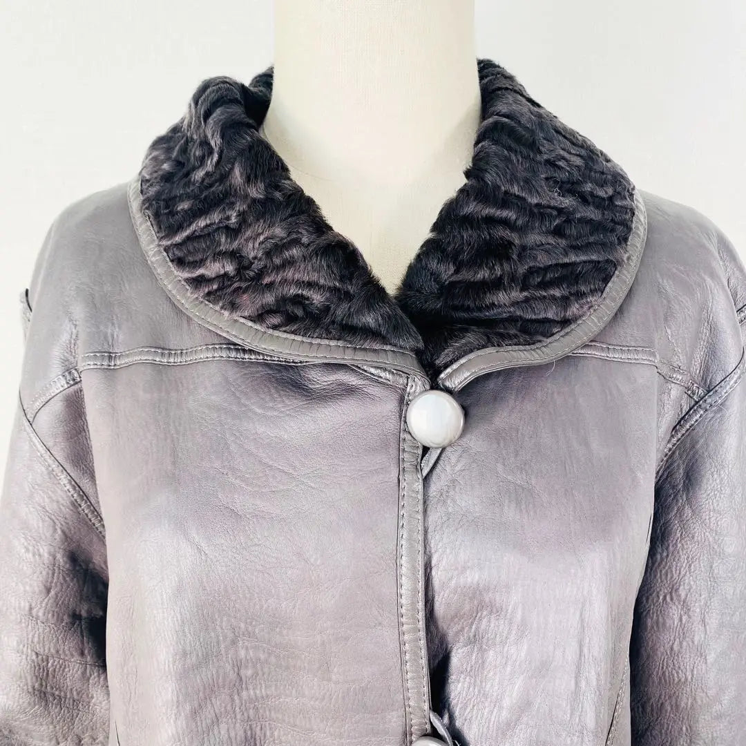 [Large size] Michel Clan reversible luxury fur coat leather jacket