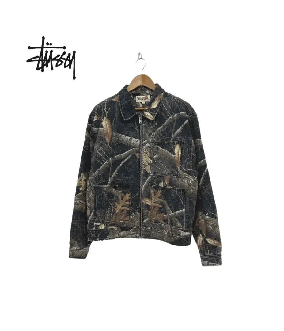 ★ Chaqueta vaquera de trabajo con camuflaje de árbol real Steese de Stussy | ★ STUSSY ステューシー リアルツリー カモフラ ワークデニム ジャケット