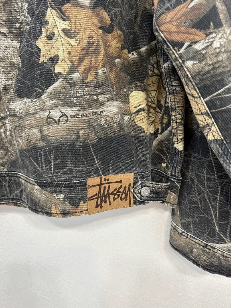 ★ Chaqueta vaquera de trabajo con camuflaje de árbol real Steese de Stussy | ★ STUSSY ステューシー リアルツリー カモフラ ワークデニム ジャケット