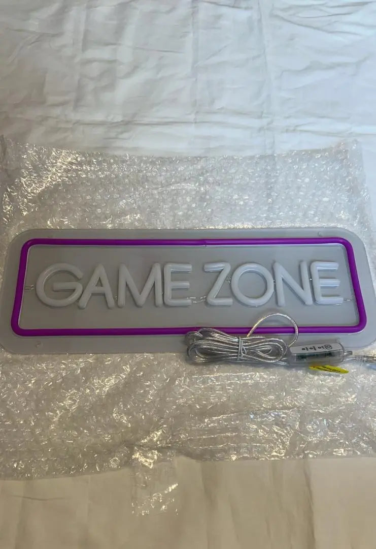 Letrero luminoso de neón GAME ZONE Gamer Game Zone LED morado