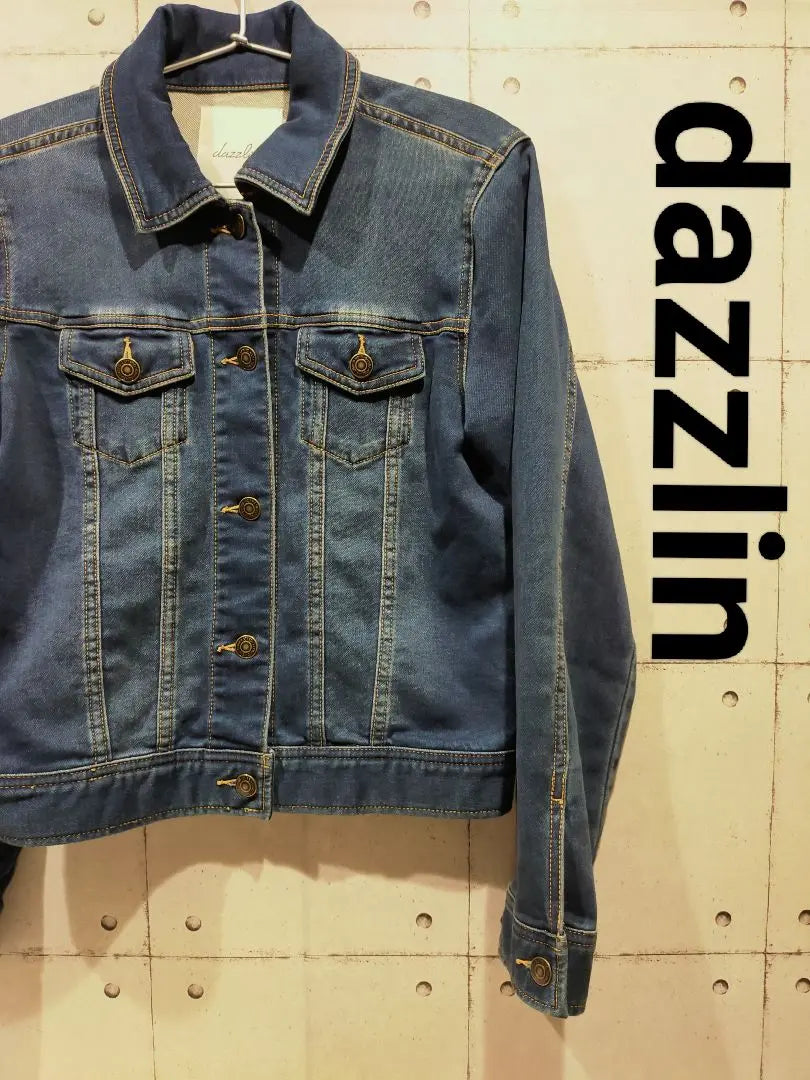 dazzlin outerwear denim jacket stretch material size M