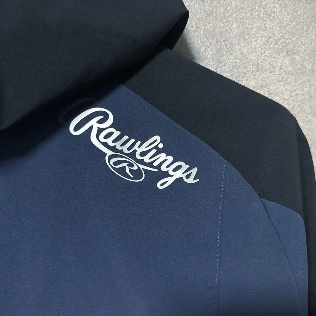 Sudadera con capucha de nailon con cremallera completa y logotipo de Rawlings