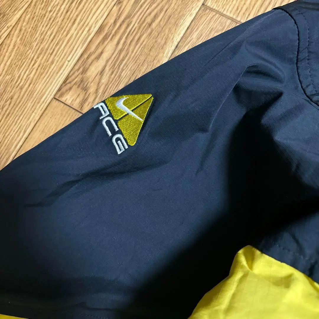 Sudadera con capucha NIKE ACG Mountain de los años 90 Amarillo Negro M RipStop | NIKE ACG de los 90