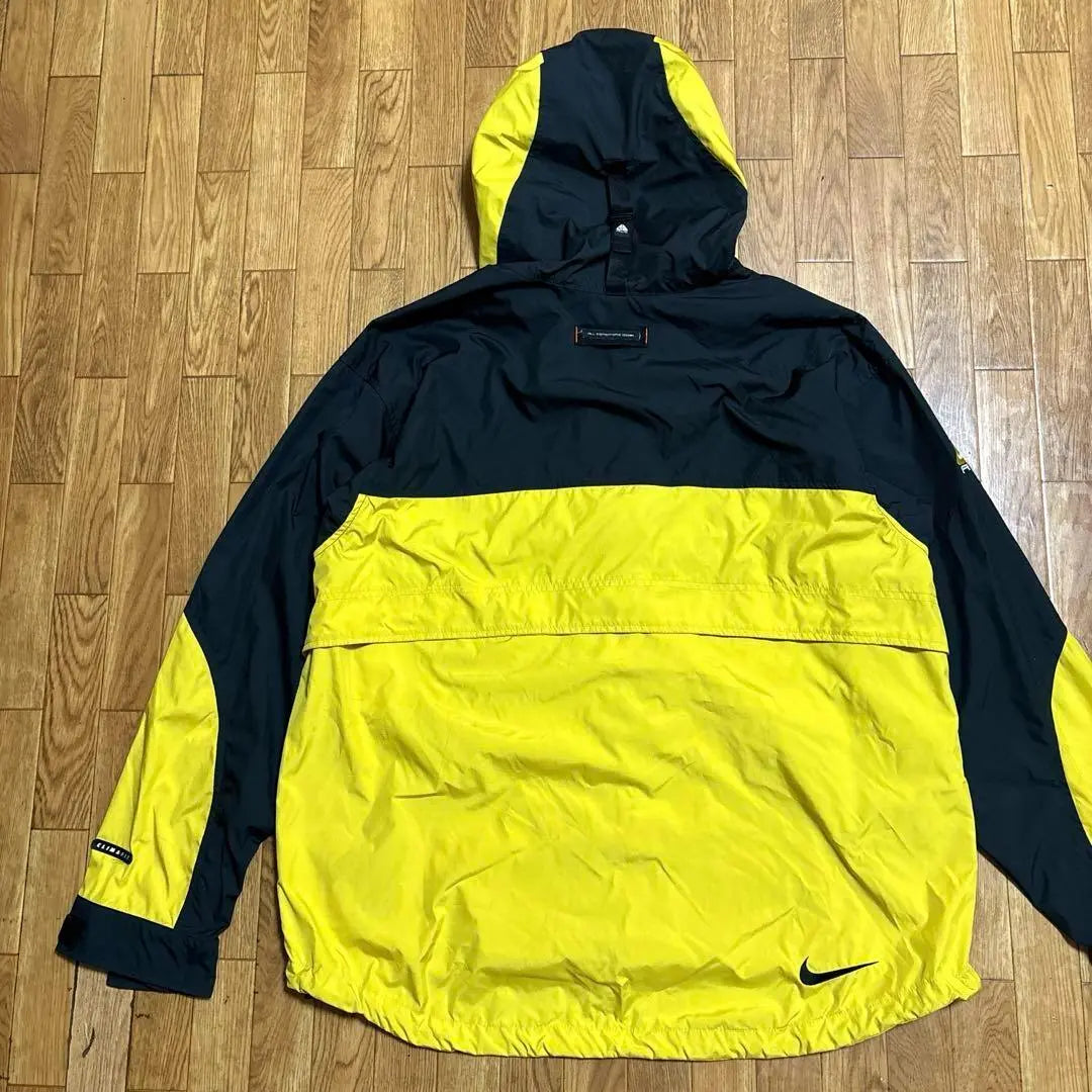 Sudadera con capucha NIKE ACG Mountain de los años 90 Amarillo Negro M RipStop | NIKE ACG de los 90