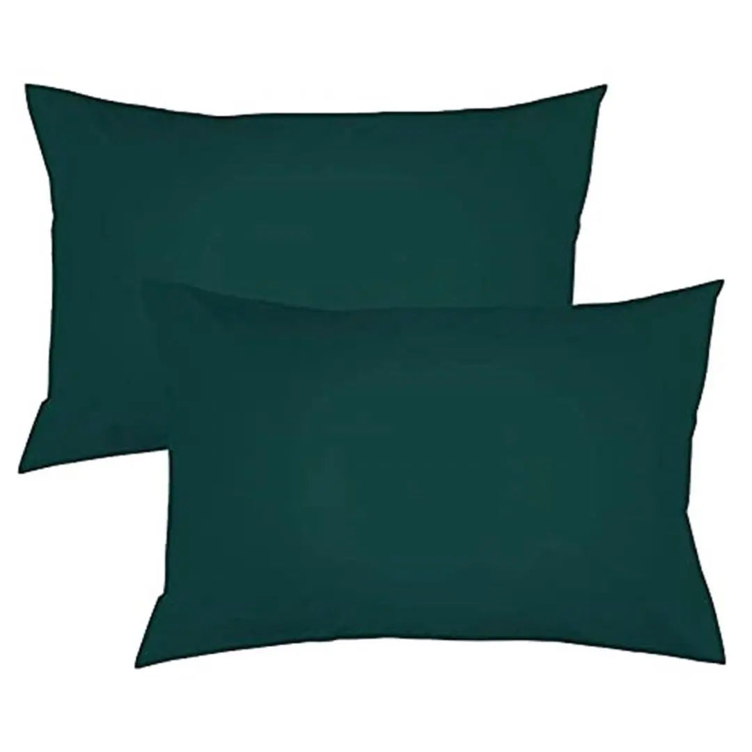 Funda de almohada verde oscuro 2 fundas de almohada Aceites suaves de poliéster | ダークグリーン 枕カバー ピローケース 2枚 ポリエステル 柔らかい 防臭