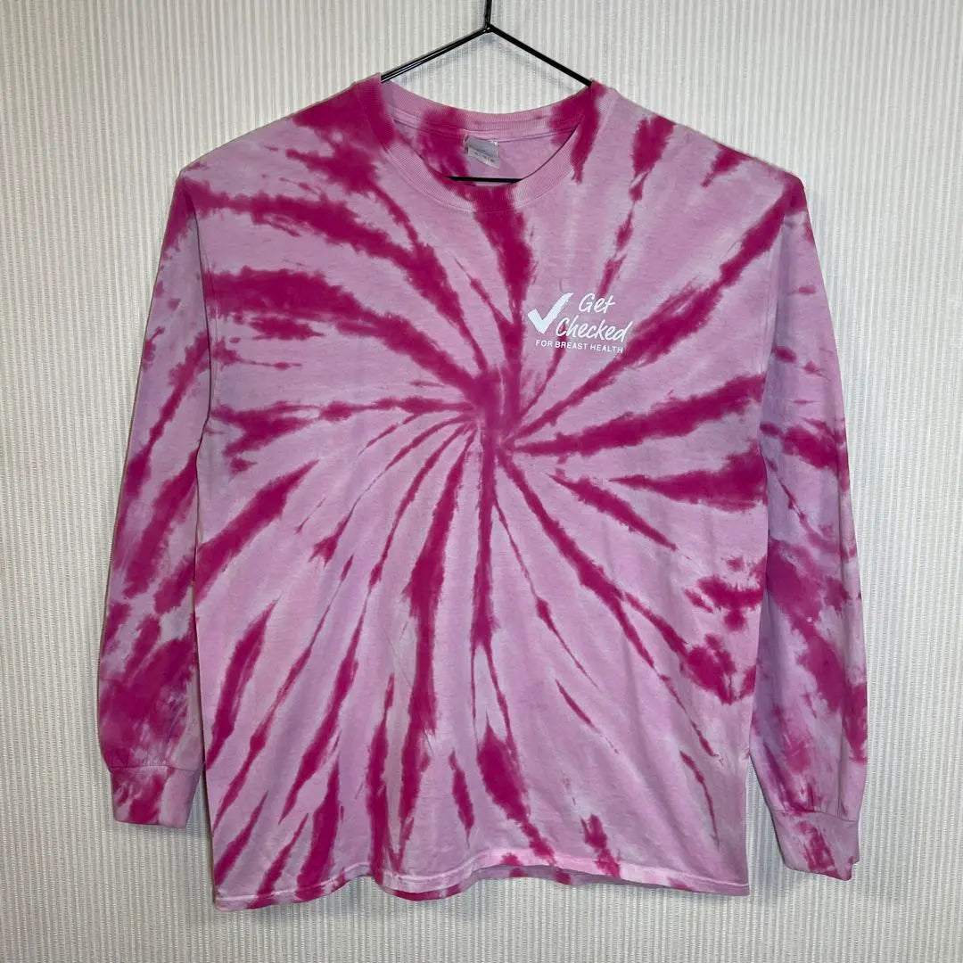 PORT &amp; COMPANY Camiseta larga XL Tintura Tie Dye Rosa | PUERTO Y COMPAÑÍA ロングTシャツXL ピンク系タイダイ染め