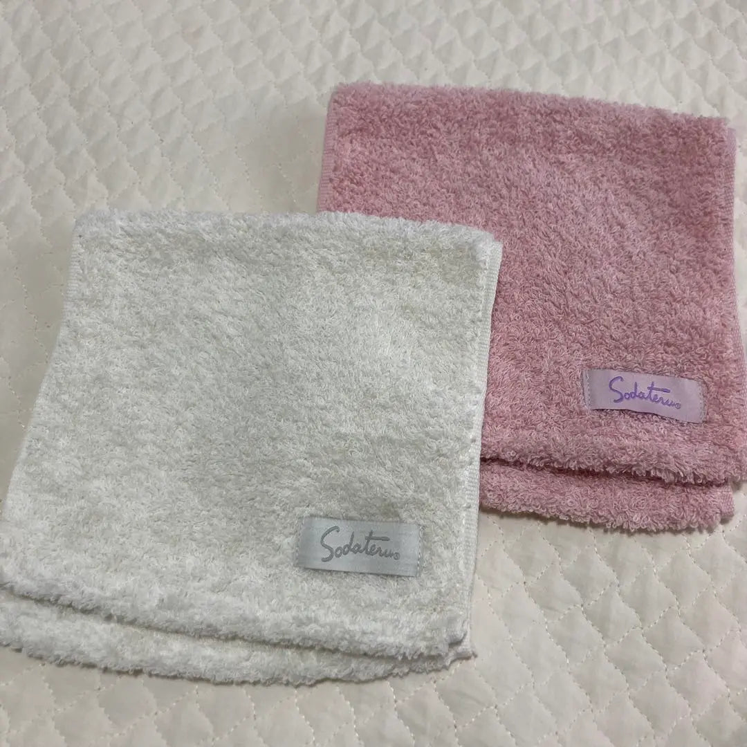 Sodatenu Face Towel Set of 2 Pink White White Growing Towel