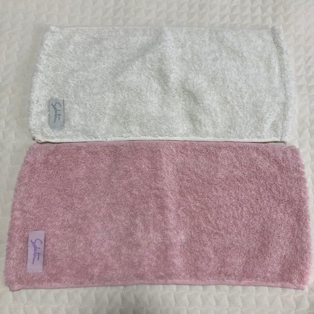 Sodatenu Face Towel Set of 2 Pink White White Growing Towel