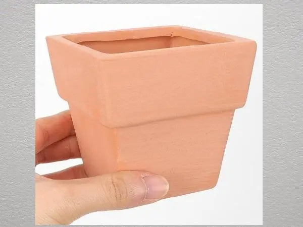 Amosfun Flowerpot, Ceramic, Unglazed, Square, Mini, Bonsai Pot, New, Set of 4