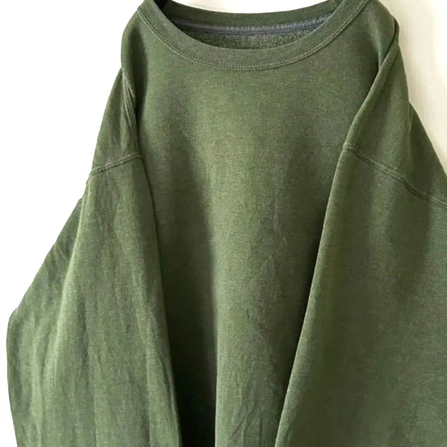 Fruit of the Room Plain Plain Sweatshirt L Green Green Vintage Sweatshirt