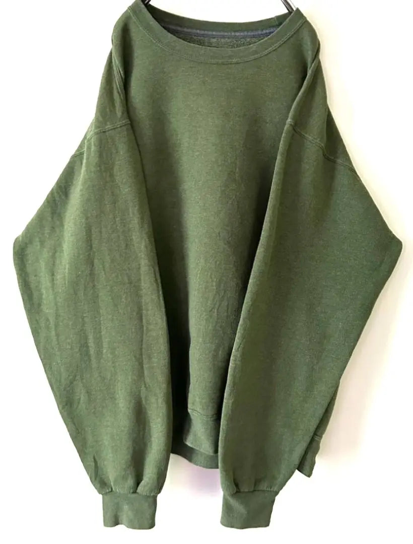 Fruit of the Room Plain Plain Sweatshirt L Green Green Vintage Sweatshirt