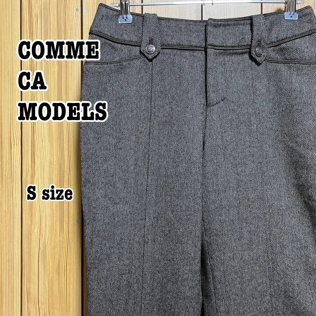 Comsa Models Flare Pants Casual Office Cool Brown S