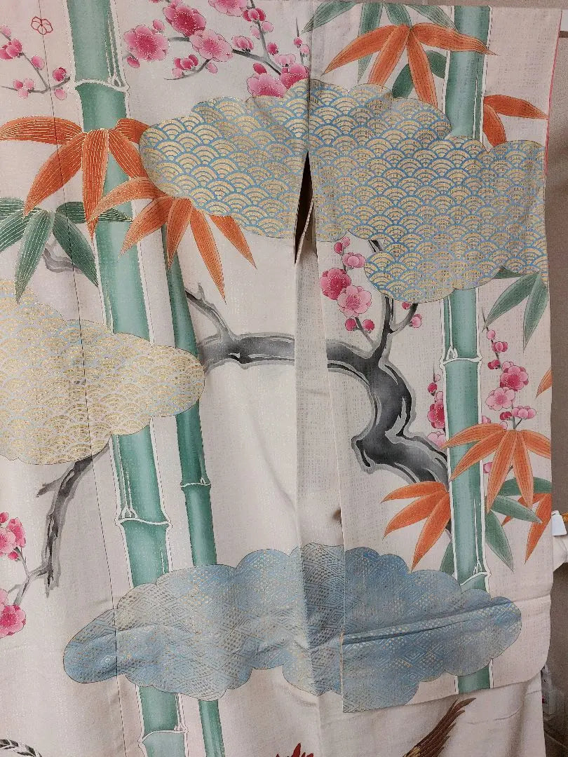 Vintage kimono, rare, furisode, gunchicken