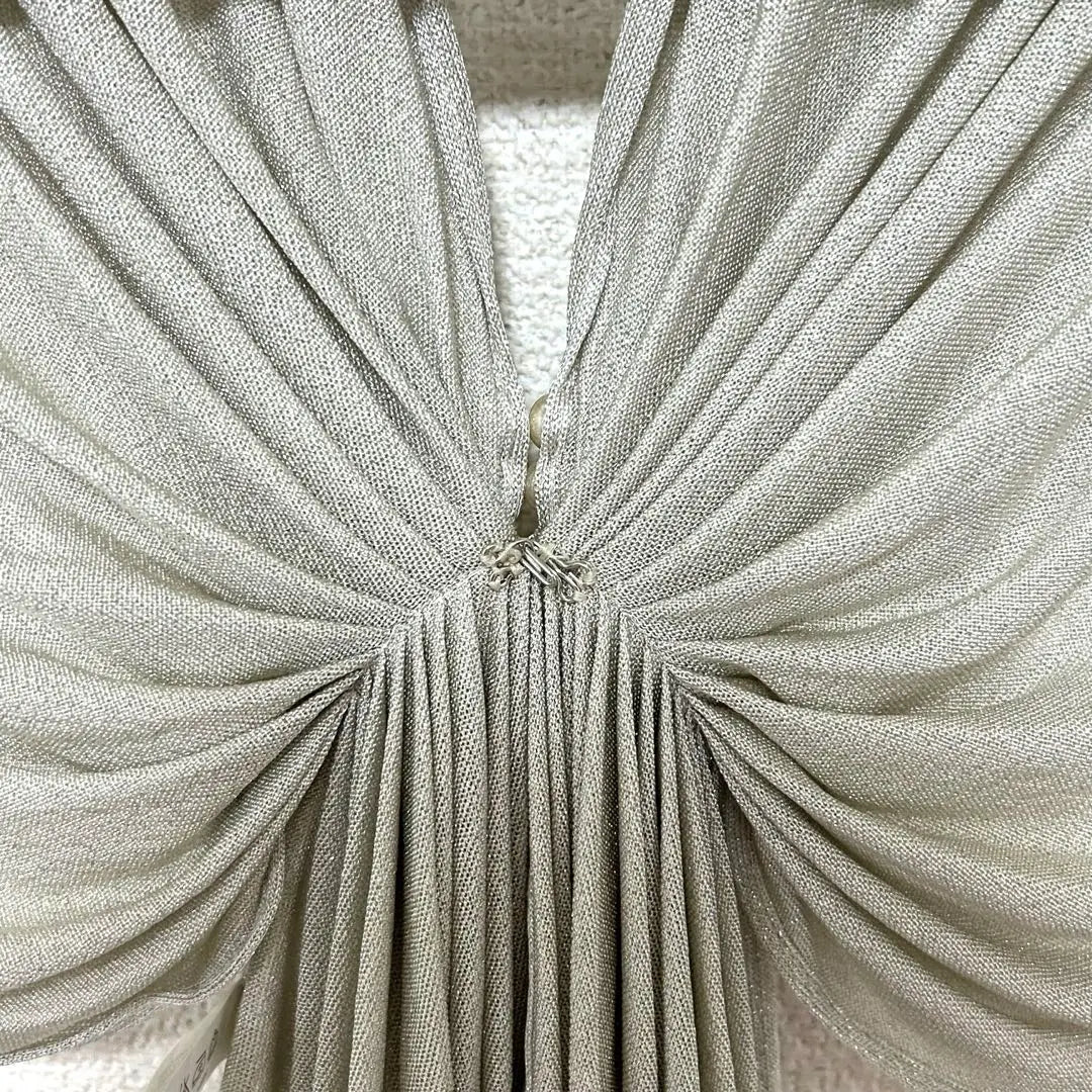 Glittered stole, fringe, pearl, gray, wedding, party, after-party