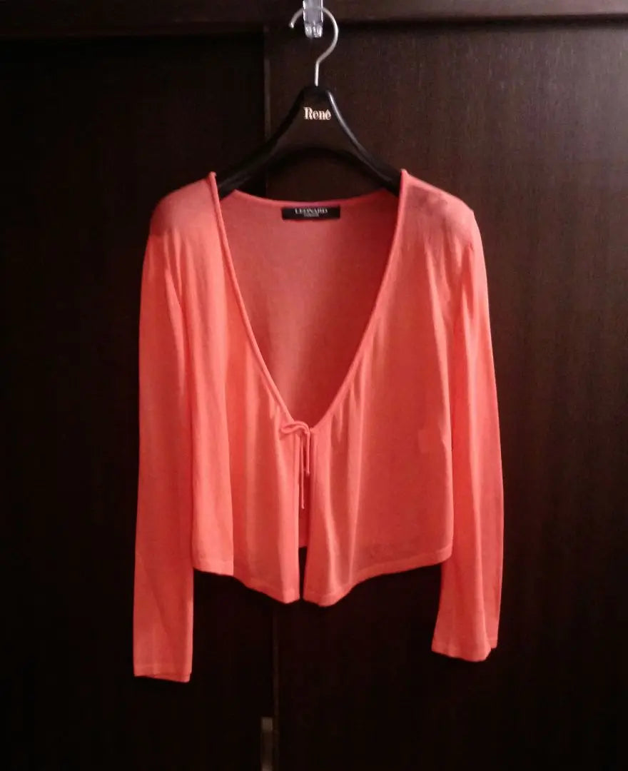 ■Leonard★Regular price about 40,000 yen★Like new★Orange cardigan bolero