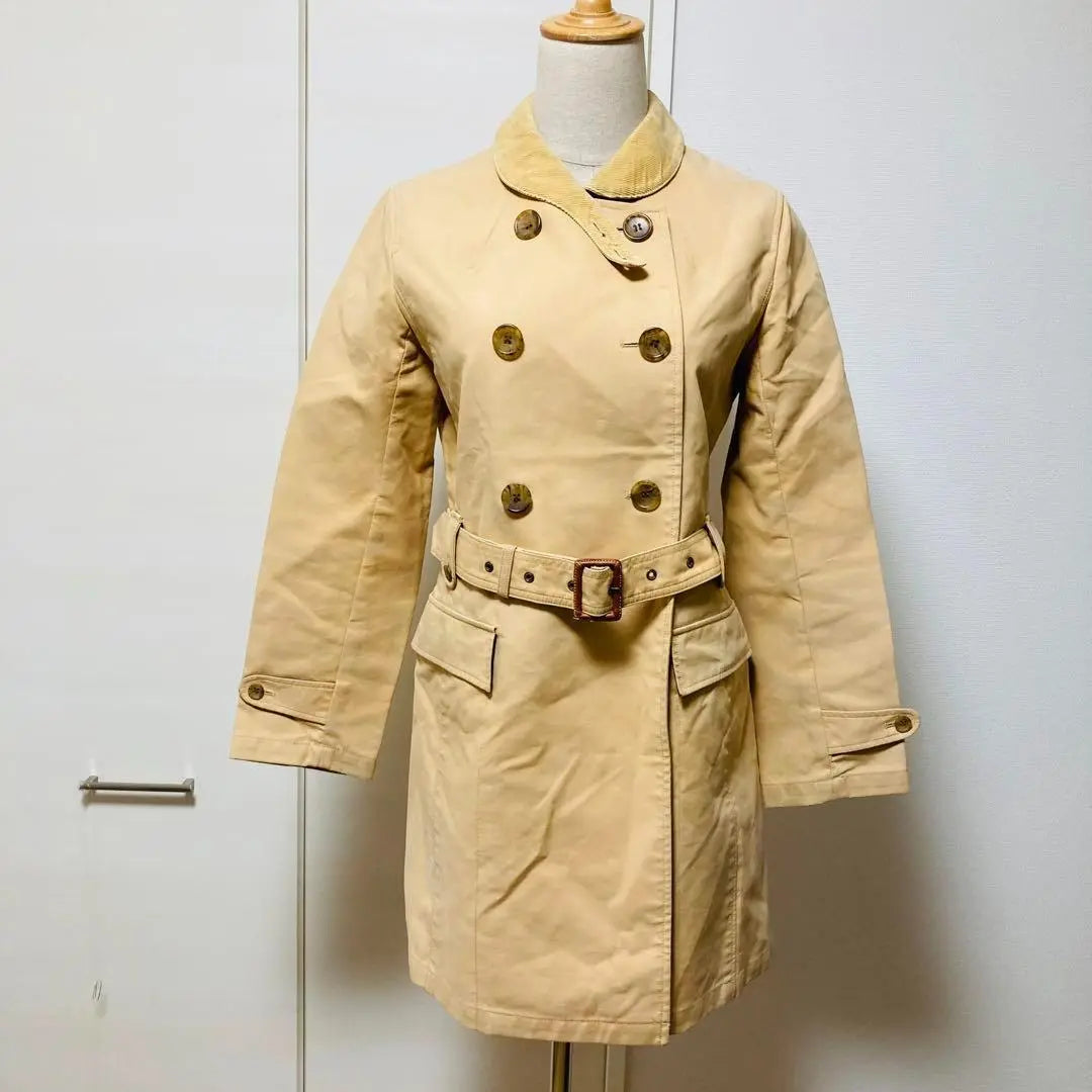 Rare blank blue minuy Chester coat half length beige F