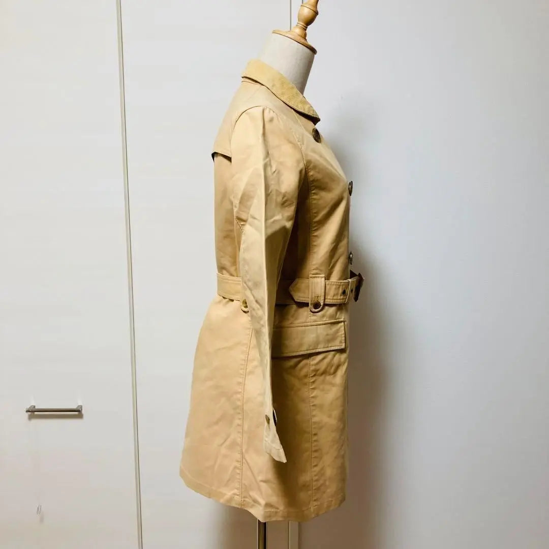 Rare blank blue minuy Chester coat half length beige F