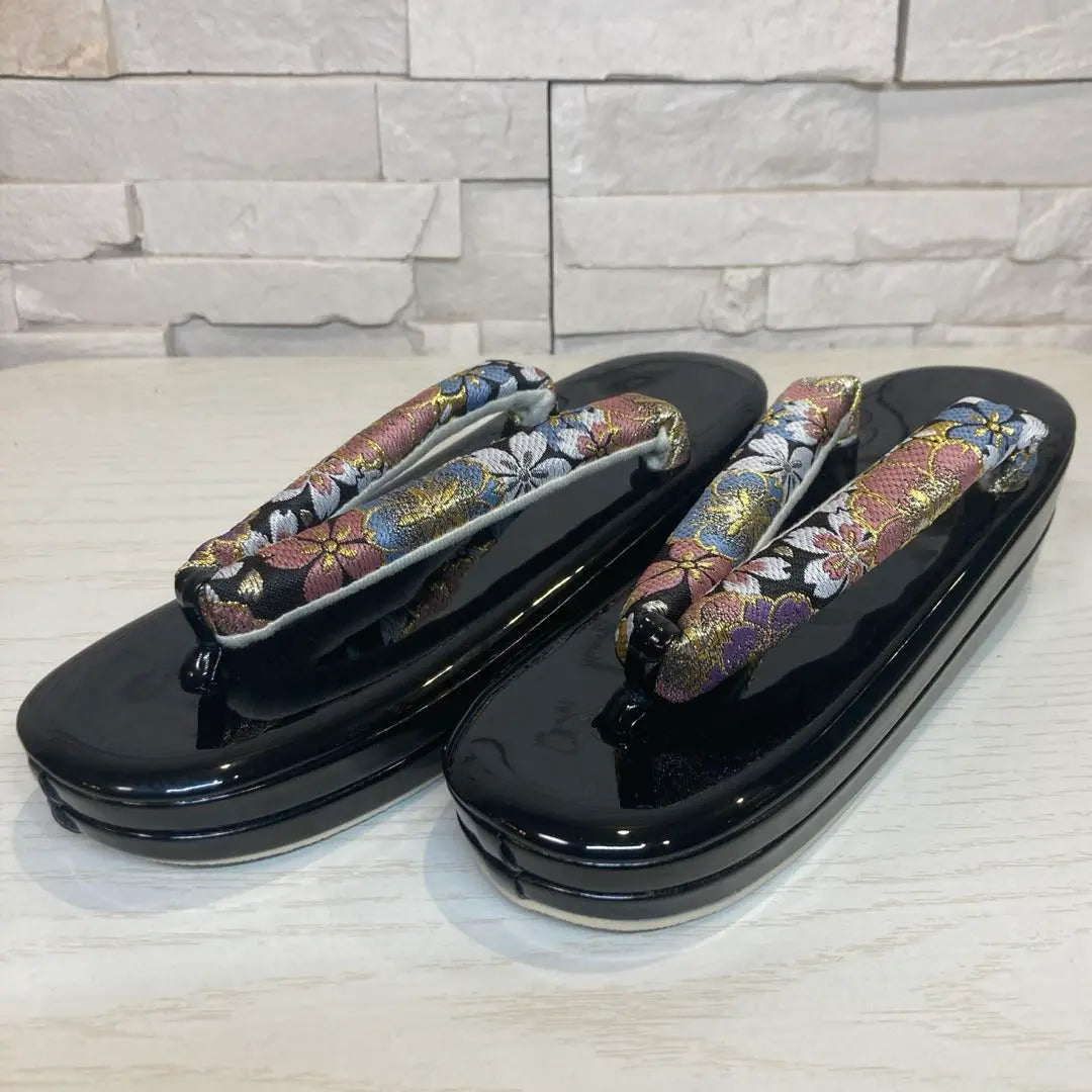 [New] Japanese-style bag set Japanese-style bag Japanese-style sandals 24cm black Wedding Graduation ceremony