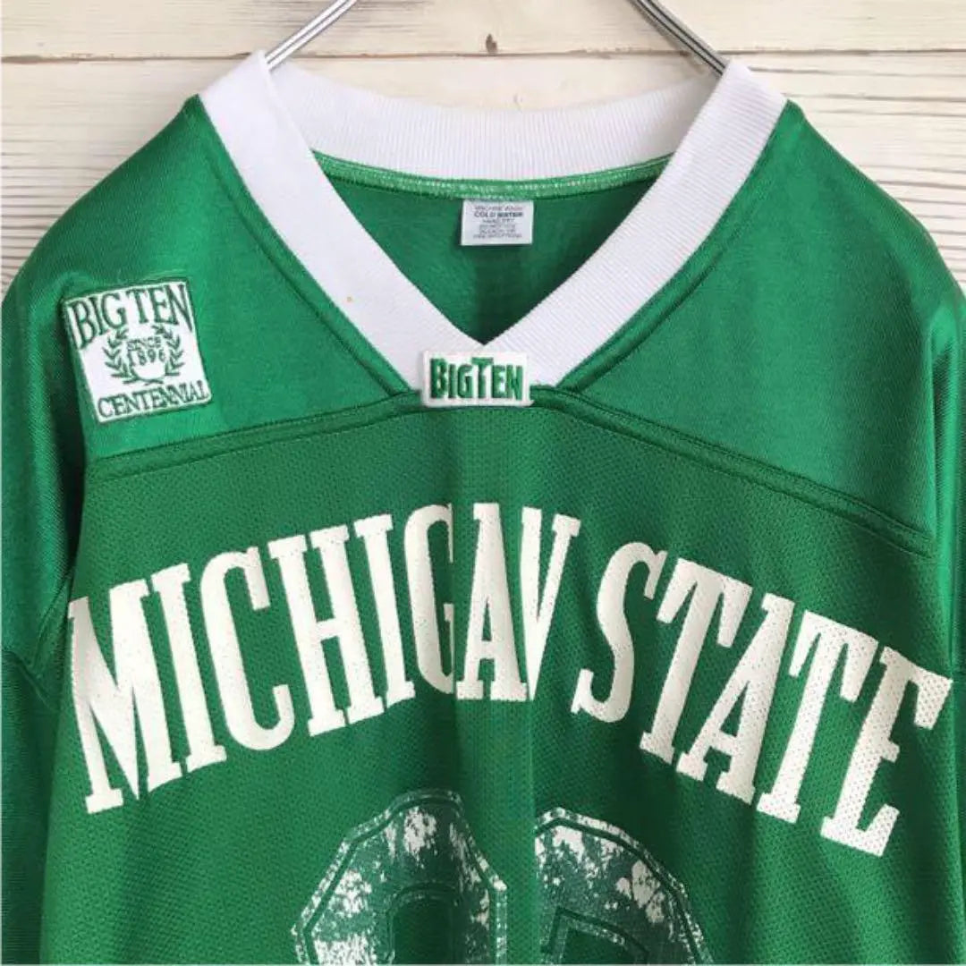 [Rare Color] GARON☆Game Shirt Short Sleeve Shirt XL Michigan Green J65