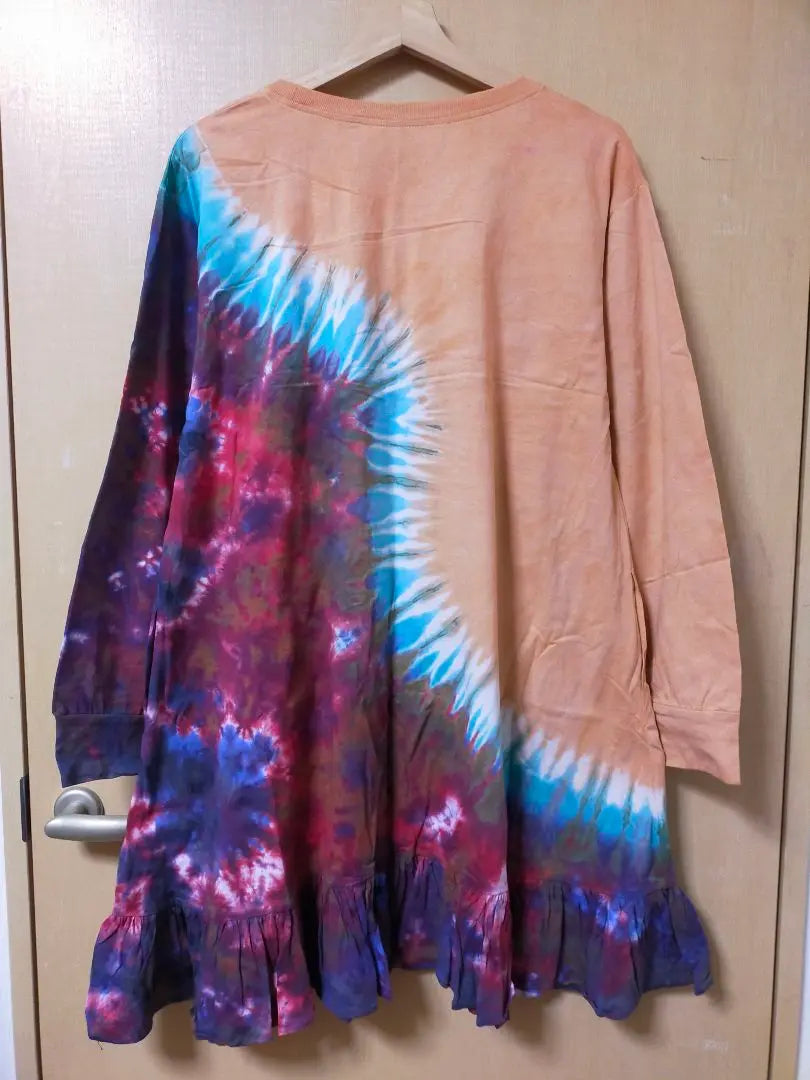 Ethnic, new, one-of-a-kind tie-dye mini dress, handmade 09