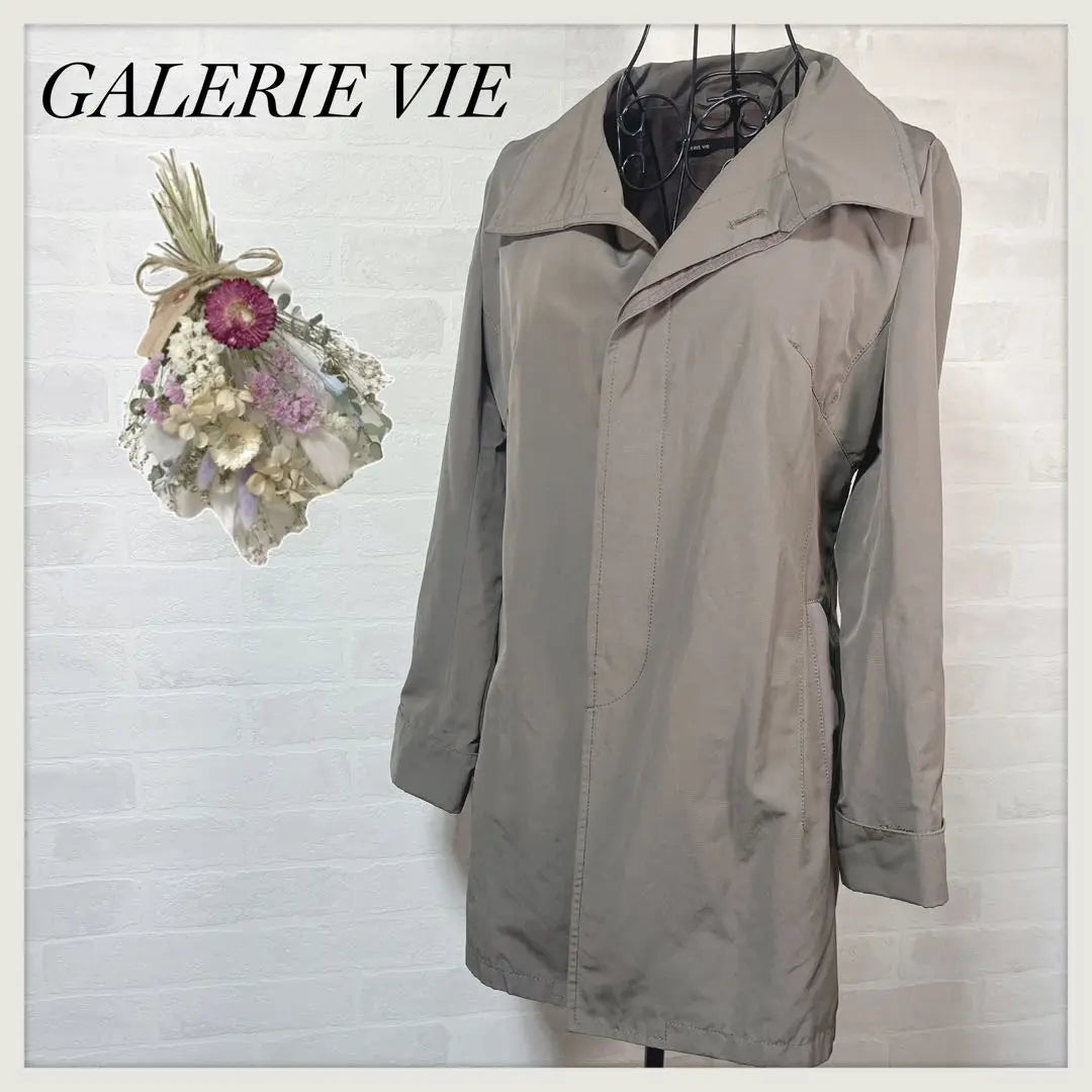 Galley Vie ◇ Stainless Color Court Jacket Horie Outer Size 1 | ギャルリーヴィー◇ステンカラーコート ジャケット 比翼 アウター サイズ1