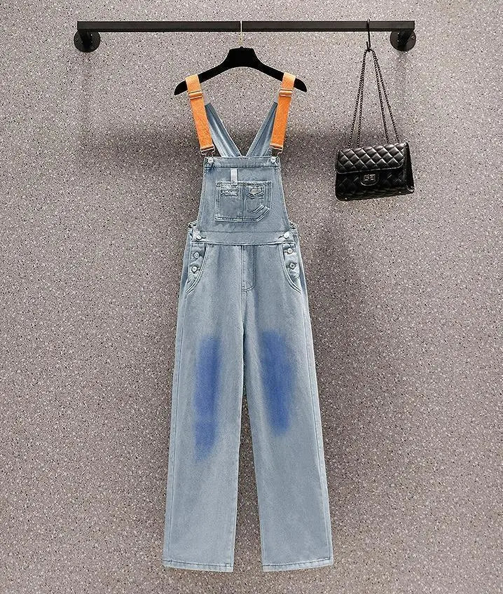 Large size Women's overalls Overalls Denim Pants New | 大きいサイズ レディース　オーバーオール　サロペット　デニム　パンツ　 新品