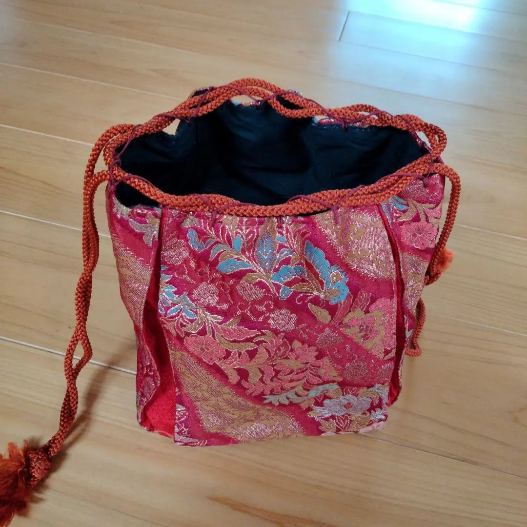 Bolso con cordón, bolso de mano, ropa japonesa, estilo japonés, interior