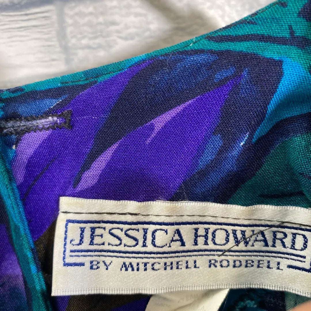 70s USA retro vintage Jesica howard retro dress rayon